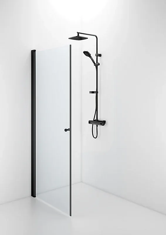 Contura Space lige dør spsk900 h=1850 sort/klar knop - Klar til levering