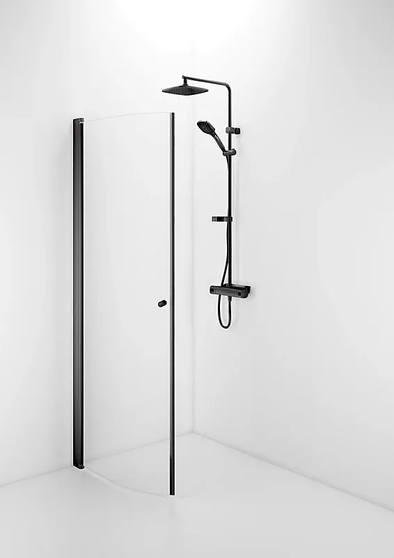 Dagens tilbud | Contura Space buet dør sbsk900 sort/klar knop