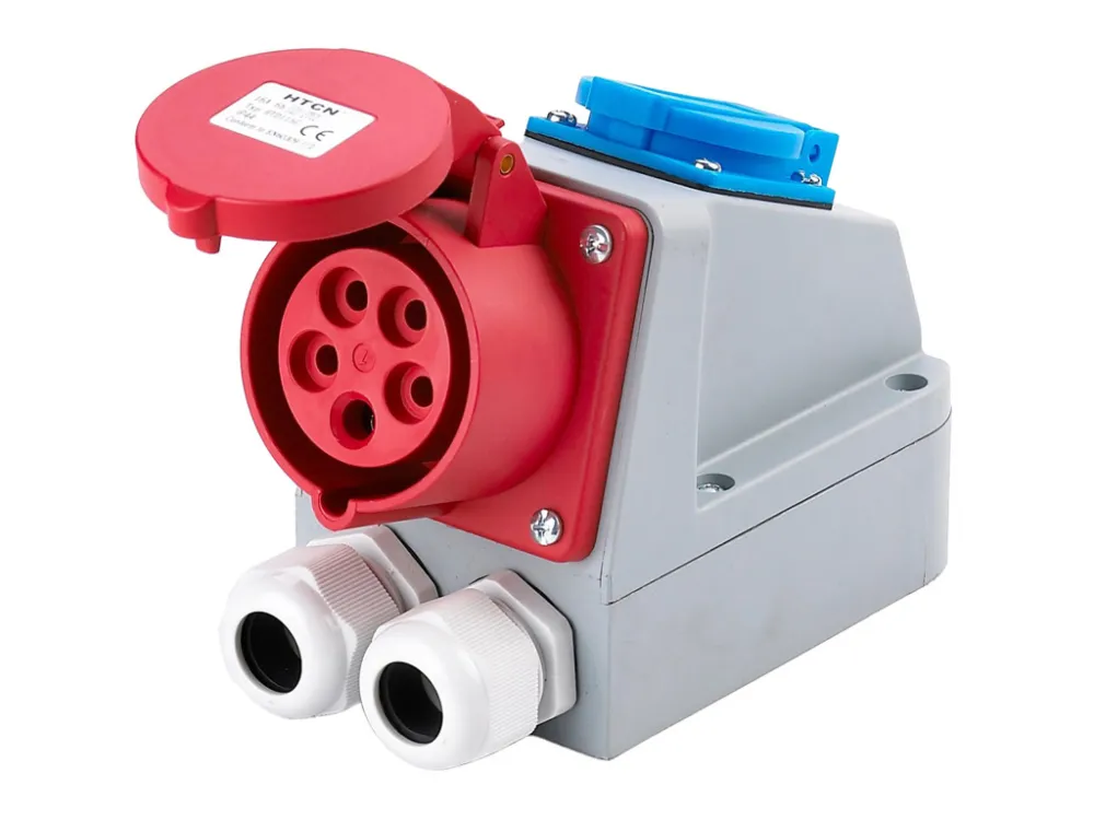 Høj kvalitet - Hunstik combi - CEE 400V/16A